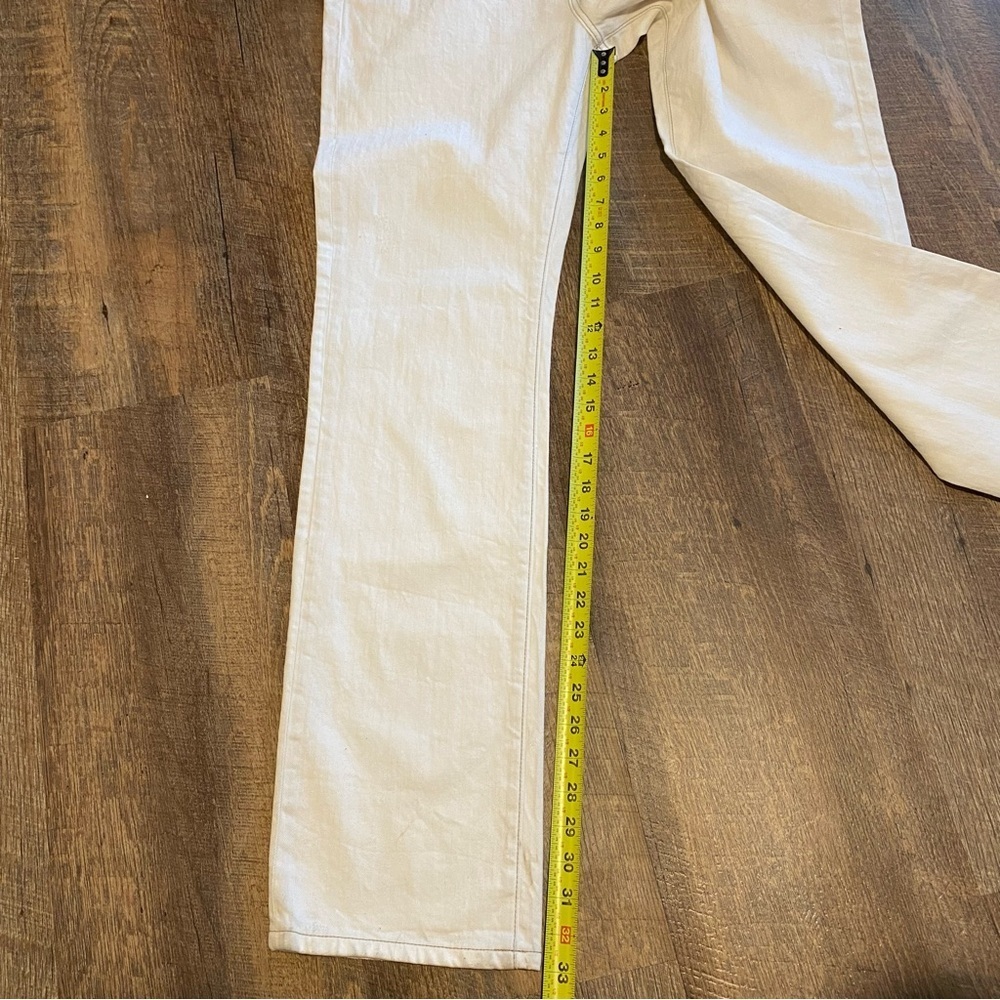 NWT Paige Normandie Slim Straight White Jeans Size 34 - Picture 7 of 14